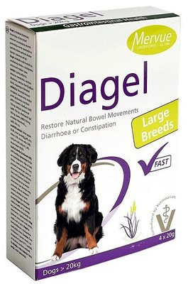 Диагель Mervue Diagel для восстановления естественного стула у собак весом более 20 кг, 4 х 20 гр, 4 пакетика (0210202305) 6737 фото
