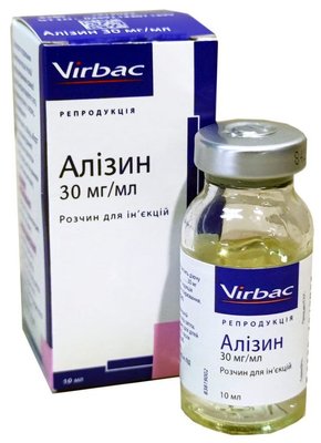 Алізин Virbac Alizin екстрене переривання вагітності, лікування піометри у собак і кішок, 10 мл 484 фото