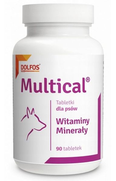 Мультикаль Долфос Мultical Dolfos витаминнный комплекс для правильного розвитку собак, 90 таблеток 611 фото