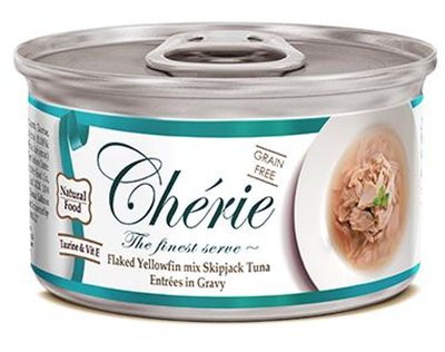 Cherie Signature Gravy Mix Tuna шматочки жовтоперого і смугастого тунця в соусі, вологий корм для котів, 80 гр (CHS14301) 7378 фото