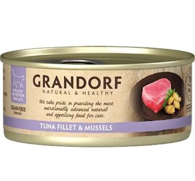 Grandorf Tuna Fillet & Mussels консерва для котів із філе тунця та мідіями, 70 гр (70519) 5912 фото