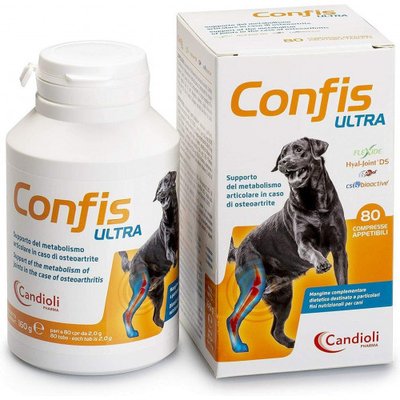 Конфіс Ультра Кандіолі Confis Ultra Candioli для підтримки суглобів при остеоартриті у собак, 80 пігулок 4012 фото