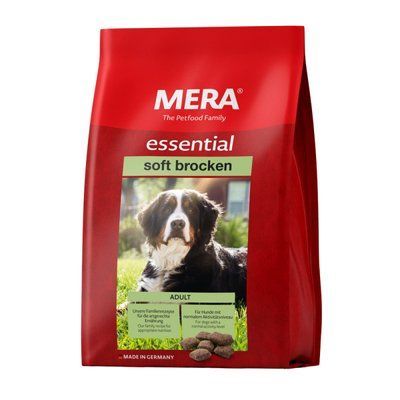 Мера Mera Essential Soft Brocken Dog сухой корм с мясом птицы для собак с нормальной активностью (мягкая крокета), 1 кг (061281 - 1226) 7954 фото