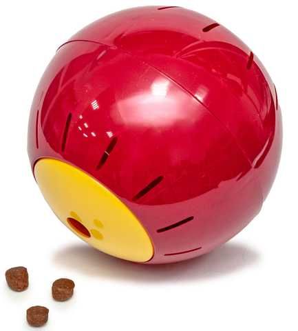 Куля-м'яч Georplast RollingBall 12,5 см з отвором, іграшка для частування собак і котів сухим кормом (10195) 6686 фото