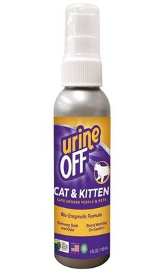 Спрей Тропіклін TropiClean Urine Off для видалення органічних плям та запахів, для котів та кошенят, 118 мл(016998) 5614 фото