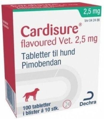 Кардішур 2,5 мг Cardisure підтримка при серцевій недостатності у собак, 100 таблеток 759 фото