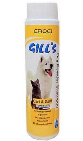 Шампунь Croci Gill's сухой, универсальный для собак и кошек, 200 гр, пудра (С3052024) 5971 фото