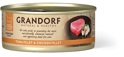 Grandorf Tuna Fillet & Chicken Breast консерва для котів із філе тунця та курячою грудкою, 70 гр (70509) 5913 фото