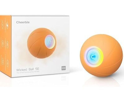 Cheerble Wicked Green Ball PE интерактивный оранжевый мяч, игрушка для собак средних и крупных пород (С1221) 6029 фото