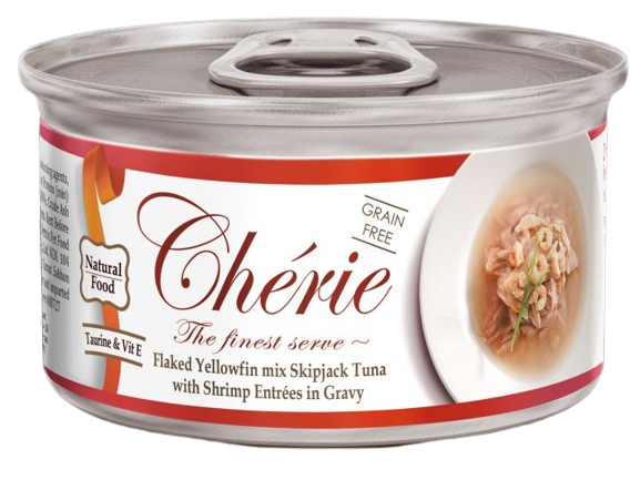 Cherie Signature Gravy Mix Tuna & Wild Salmon тунец и дикий лосось в соусе, влажный корм для кошек, 80 гр (CHS14302) 7379 фото