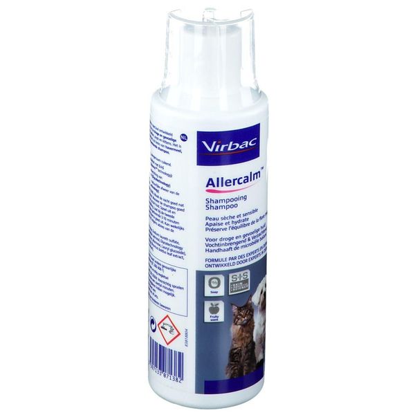 Аллеркалм Virbac Allercalm дерматологічний шампунь для собак і кішок з чутливою, сухою шкірою, 250 мл 4142 фото