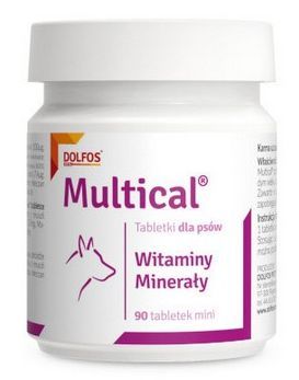 Мультикаль Мини Долфос Мultical mini Dolfos витаминный комплекс для правильного развития собак малых пород, 90 мини таблеток 612 фото