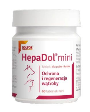 Гепадол Міні Долфос комбінований амінокислотний гепатопротектор для собак і кішок, 60 міні таблеток 668 фото