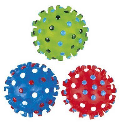 Игрушка для собак TETRAPET Toys Fun, виниловый мячик с разноцветным шипами, 8,5 см. 485,26 фото