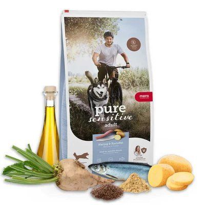 Мера Mera Pure Sensitive Adult Dog Hering & Kartoffel сухой корм с селедкой и картофелем для собак, 12,5 кг (057350) 057350 фото