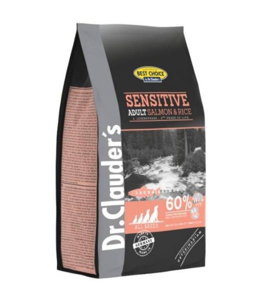 Dr.Clauder’s Sensitive Adult Salmon & Rice сухой корм с лососем и рисом для собак всех пород с чувствительным пищеварением, 350 гр 5286 фото