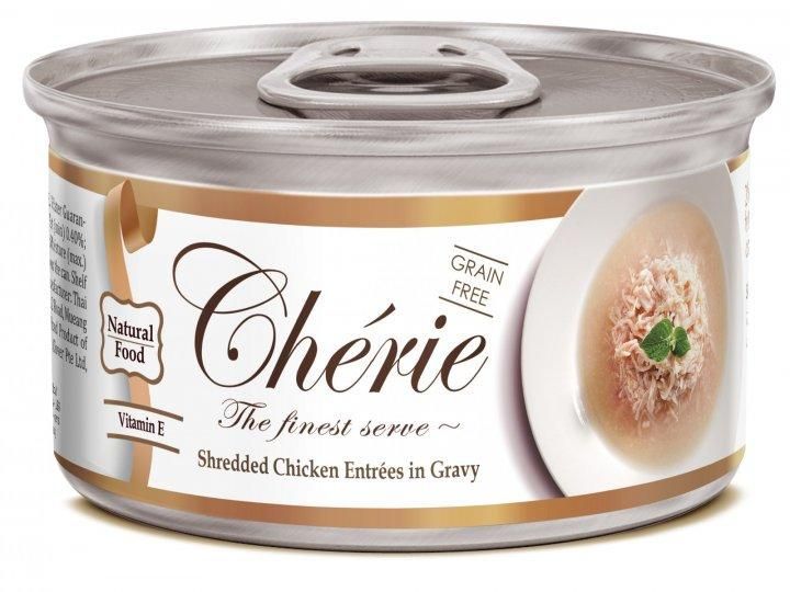 Cherie Signature Gravy Chiсken кусочки курицы в соусе, беззерновой влажный корм для кошек, 80 гр (CHS14303) 7380 фото