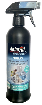 Спрей Анімалл Animall Cleane Home гіпоалергенний, ліквідатор запахів і біологічних плям, 500 мл 7267 фото