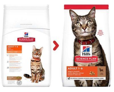 Хілс Hill's SP Feline Adult Lamb сухий корм із м'ясом ягняти для дорослих котів віком від 1 до 6 років, 10 кг (604175) 7688 фото