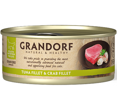 Grandorf Tuna Fillet & Crab Fillet філе тунця і філе краба, консерва для котів, 70 гр (70507) 5915 фото