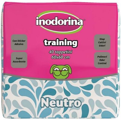 Пелюшки гігієнічні Inodorina Training Neutro 60*60 см для собак, з нейтральним запахом, 40 пелюшок (2500060001) 5709 фото