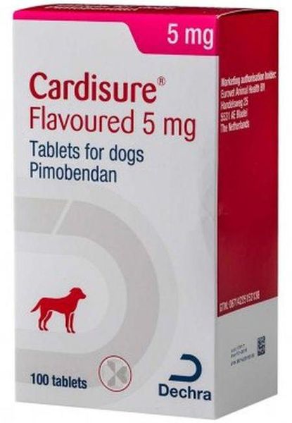 Кардишур 5 мг Cardisure поддержка при сердечной недостаточности у собак, 100 таблеток 654 фото