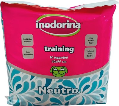 Пеленки гигиенические Inodorina Training Neutro 60*90 см для собак, с нейтральным запахом, 10 пелёнок 5710 фото