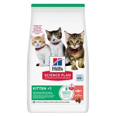 Хилс Hills Science Plan Kitten Salmon сбалансированный сухой корм с лососем для котят в возрасте до 1 года, 1,5 кг 15571 фото