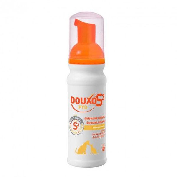 Мусс Дуксо Пио S3 Ceva Douxo PYO S3 антибактериальный противогрибковый очищающий для кошек и собак, 150 мл 4165 фото
