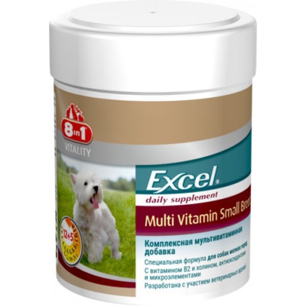 Витамины 8в1 Excel Multivitamin Small Breed с микроэлементами антиоксидантами для мелких собак, 70 таблеток 1295 фото