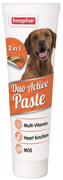 Дуо Актив Паста Duo Active Pasta Beaphar мультивитаминная добавка для имунной системы и ЖКТ собак, 100 гр 434 фото