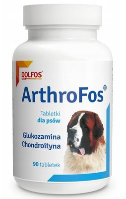 Артрофос Arthrofos Dolfos вітамінна добавка для суглобів собак з глюкозаміном та хондроїтином, 90 таблеток 586 фото