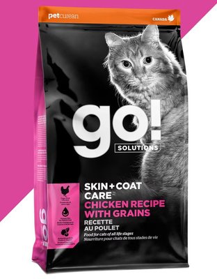 Гоу! Шкіра + Шерсть Go! Solutions Skin + Coat Care Chicken With Grains Recipe Cat Food сухий корм з куркою для котів, 7,3 кг (FG00020) 6082 фото
