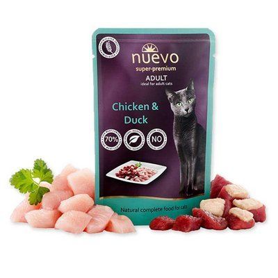 Пауч NUEVO ADULT для кошек, курица и утка, 85 г 95208 (761) фото