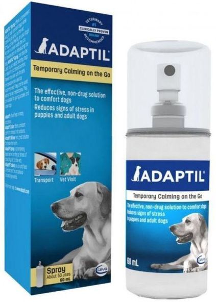 Спрей Адаптіл Ceva Adaptil Spray заспокійливий засіб, феромон для собак, 60 мл 3896 фото