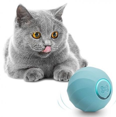 Cheerble Blue Ice Cream Ball інтерактивний блакитний м'яч, іграшка для собак і котів (С0419-С) 6033 фото