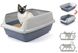 Туалет-лоток Georplast Sonic 44.5*34*18,5 см прямокутний середній для котів, колір сірий меланж/синій (10527) 6641 фото 2
