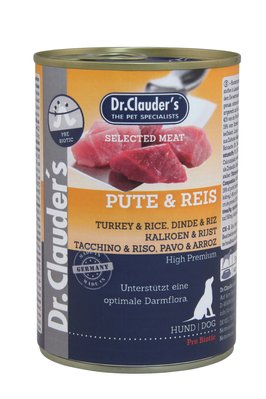 Dr. Clauder's Selected Meat Turkey & Rice індичка та рис, консервований корм для дорослих собак, 400 гр 7909 фото