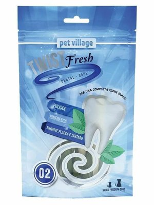 Twist Fresh 02 Dual Dental Care Cpiralis Twist стоматологічні ласощі для дрібних та середніх собак, 100 гр (5200010002) 5712 фото