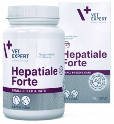 Гепатиале Форте Vetexpert Hepatiale Forte Small Breed витамины гепатопротектор для кошек и собак мелких пород, 40 капсул 673 фото