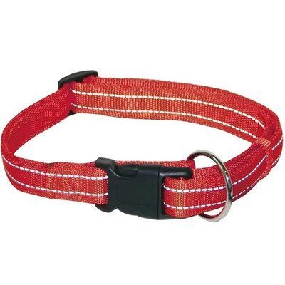 Ошейник CROCI SOFT REFLECTIVE, светоотражающий, мягкий, красный, нейлон, 35-55x2 см C5079822 фото