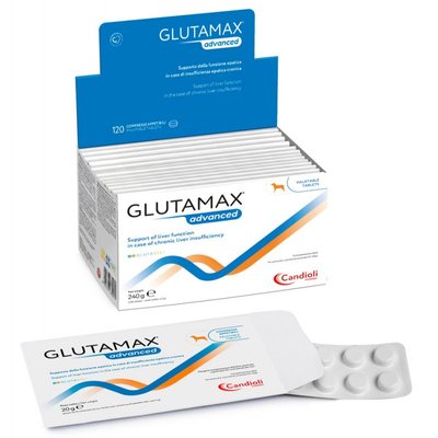 Глутамакс Едванс Candioli Glutamax Advanced для поліпшення роботи печінки у собак, 10 таблеток, блістер (PAE6245) 7001 фото