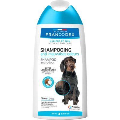 Шампунь Francodex Anti-odour Dog Shampoo с экстрактом лакрицы для устранения неприятного запаха у собак, 250 мл 7168 фото