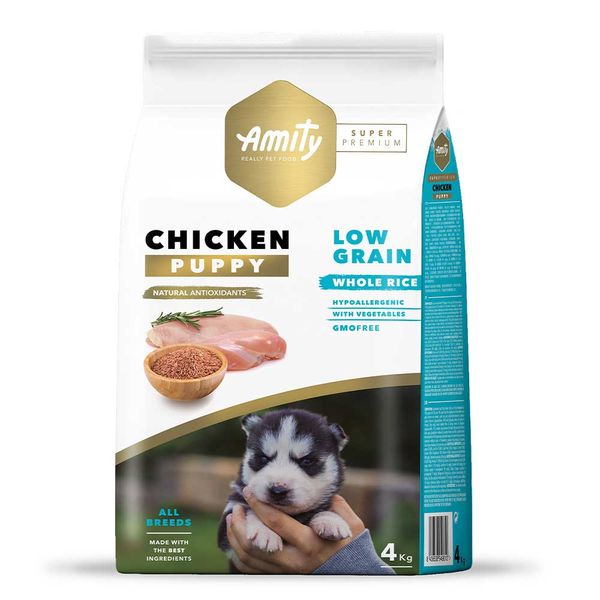 Амити Amity Super Premium Puppy Chicken сухой корм с курицей для щенков всех пород, 4 кг (610 PUP 4 KG) 6334 фото