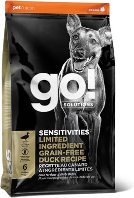 Гоу! Gо! Sensitivites LID Grain Free Duck Recipe беззерновой сухой корм с уткой для щенков и собак, 10 кг (FG00049) 6098 фото