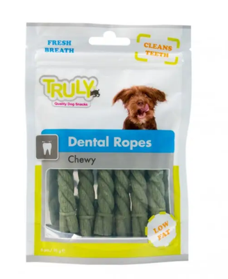 Truly Dental Ropes освежитель дыхания, лакомство - канатики для зубов собак, 95 гр 5727 фото