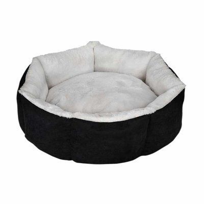 Лежак для тварини MILORD CUPCAKE ,круглий (чорний/сірий) 98 см, 35кг XL VR02//3343 фото