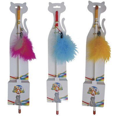 Игрушка для кошек CROCI STICK Дразнилка с перышком, 46 см C6098614 фото