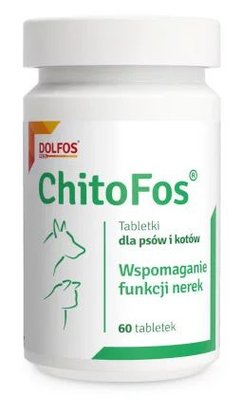 Хітофос Долфос вітамінна добавка для підтримки функції нирок у собак і кішок при ХНН, 60 таблеток 838 фото