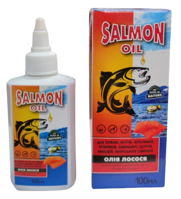 Масло лосося Salmon oil для собак и кошек, 100 мл 6898 фото